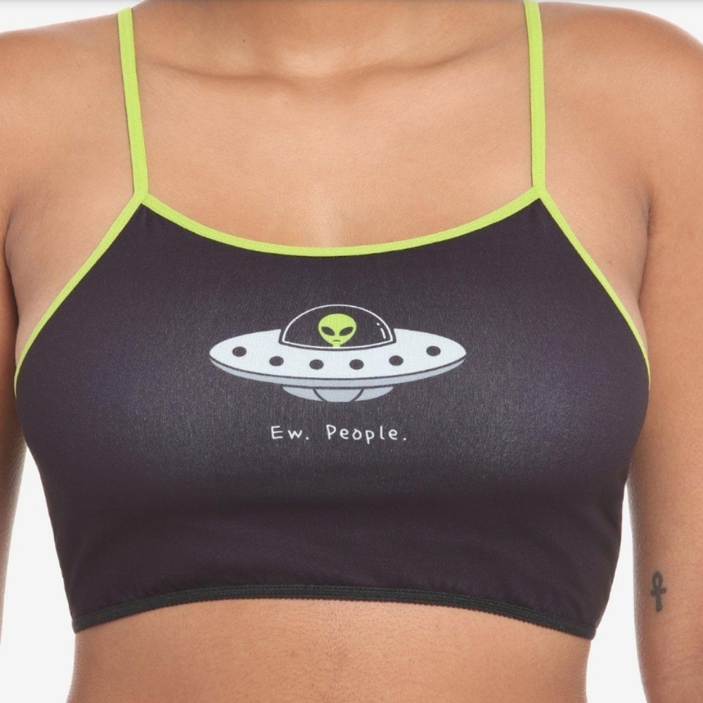 🖤Bioworld Ew People Bralette & 2 pants set - Picture 2 of 7